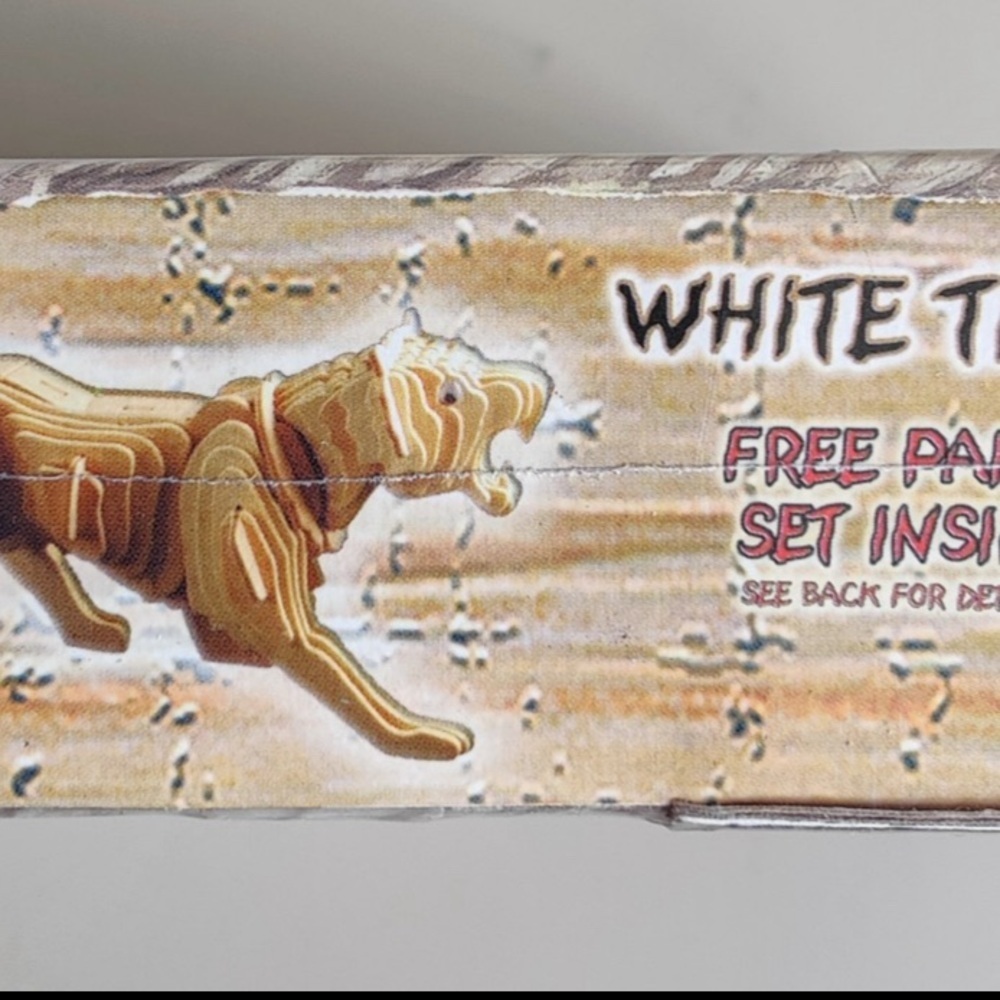 BC Bones White Tiger 3D Wooden Puzzle, New Sealed - Picture 3 of 4